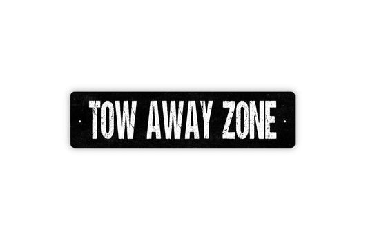 Tow Away Zone - No Trespassing No Parking Private Vinyl Sticker Or  Street Metal Sign or Door Name Plate Plaque