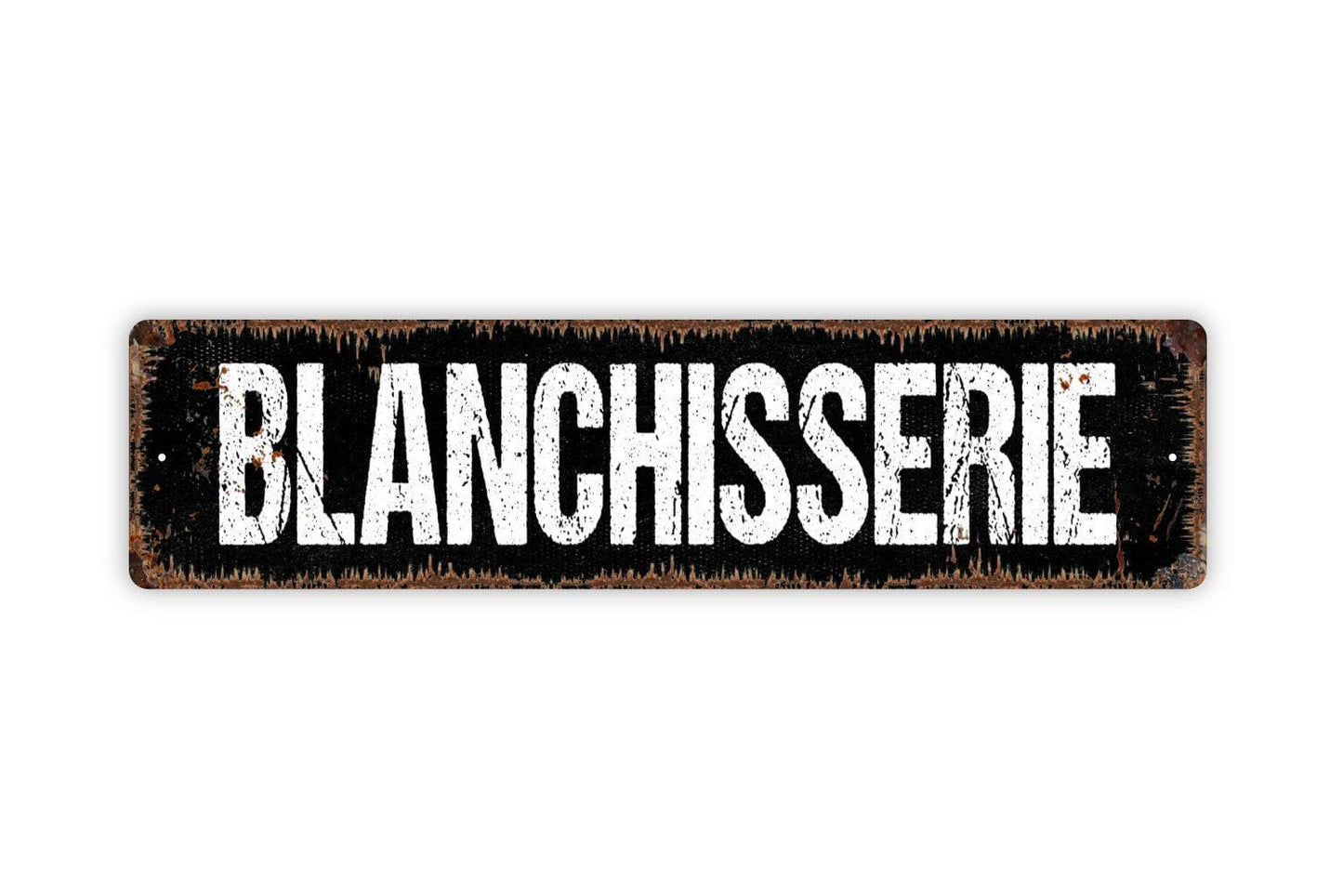 Blanchisserie Sign - Laundry Laundromat French Wash Dry Fold Vinyl Sticker Or  Street Metal Sign or Door Name Plate Plaque