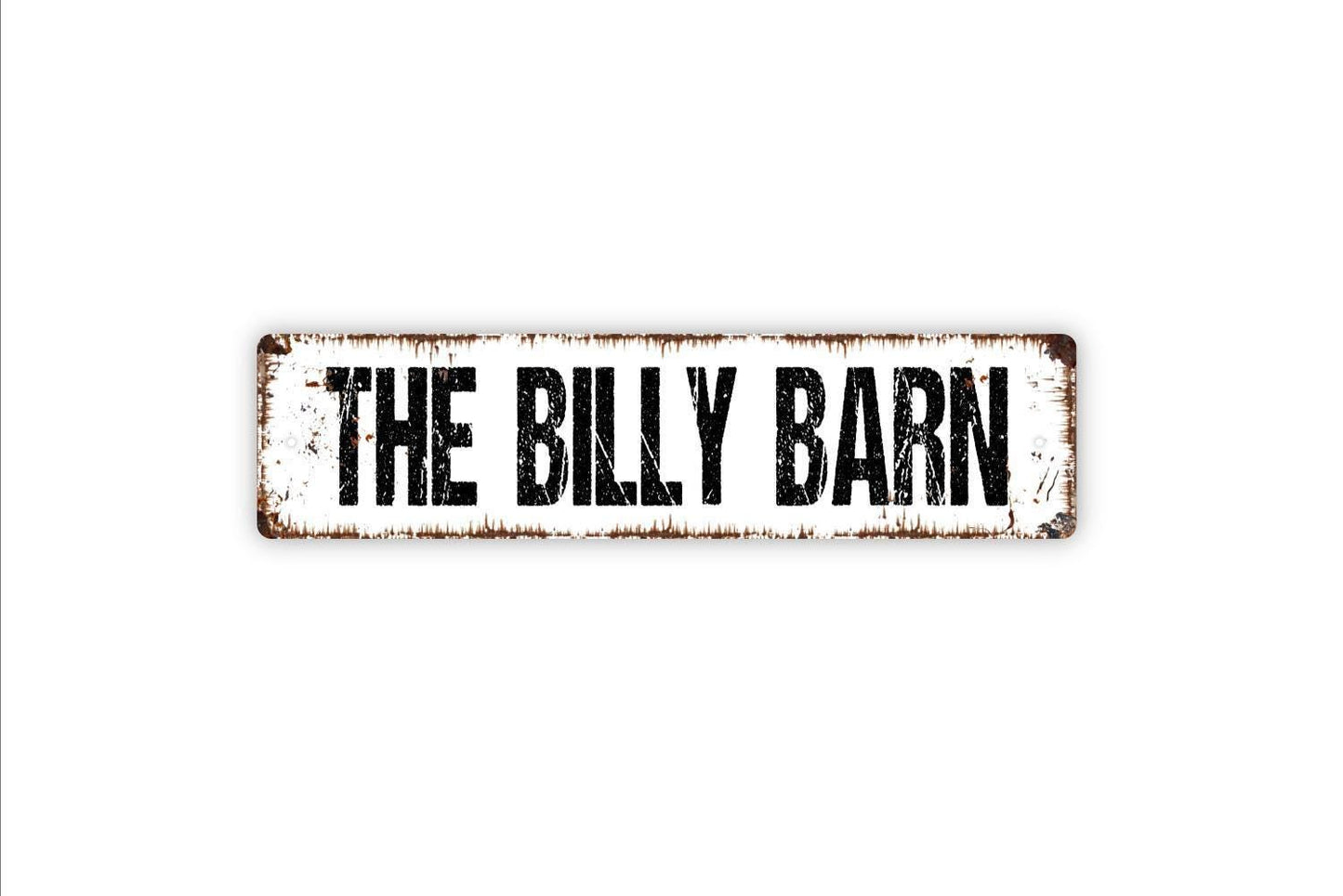 The Billy Barn Sign - Goat Farm Farmer Ranch Vinyl Sticker Or  Street Metal Sign or Door Name Plate Plaque