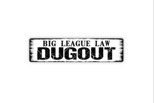 Personalized Dugout Sign, Custom Metal Sign, Vinyl Sticker Or  Street Sign or Door Name Plate Plaque
