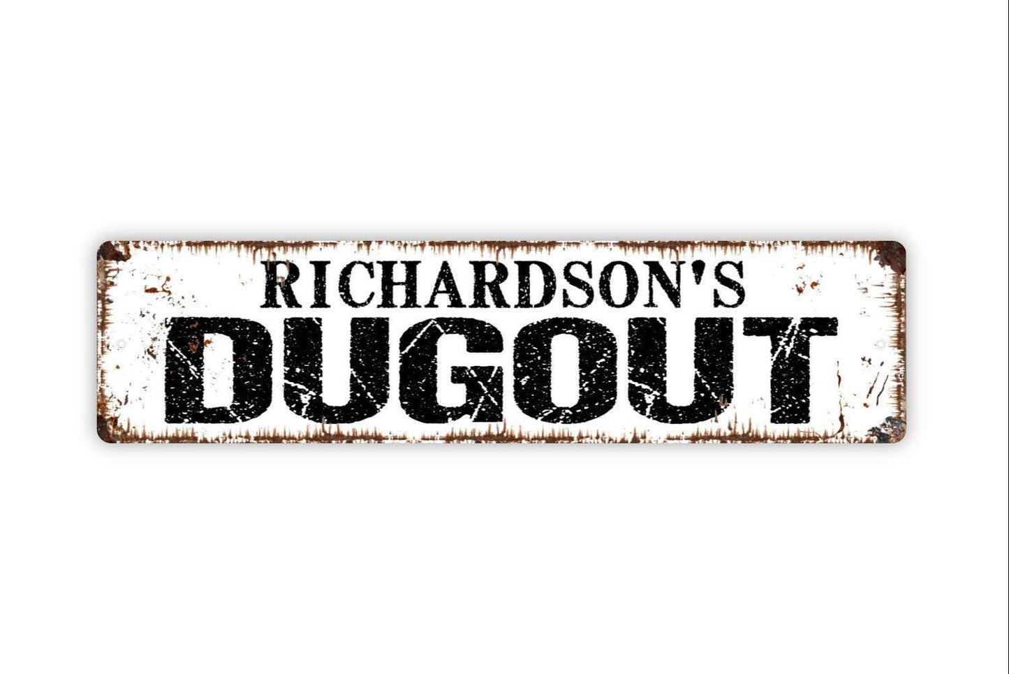Personalized Dugout Sign, Custom Metal Sign, Vinyl Sticker Or  Street Sign or Door Name Plate Plaque
