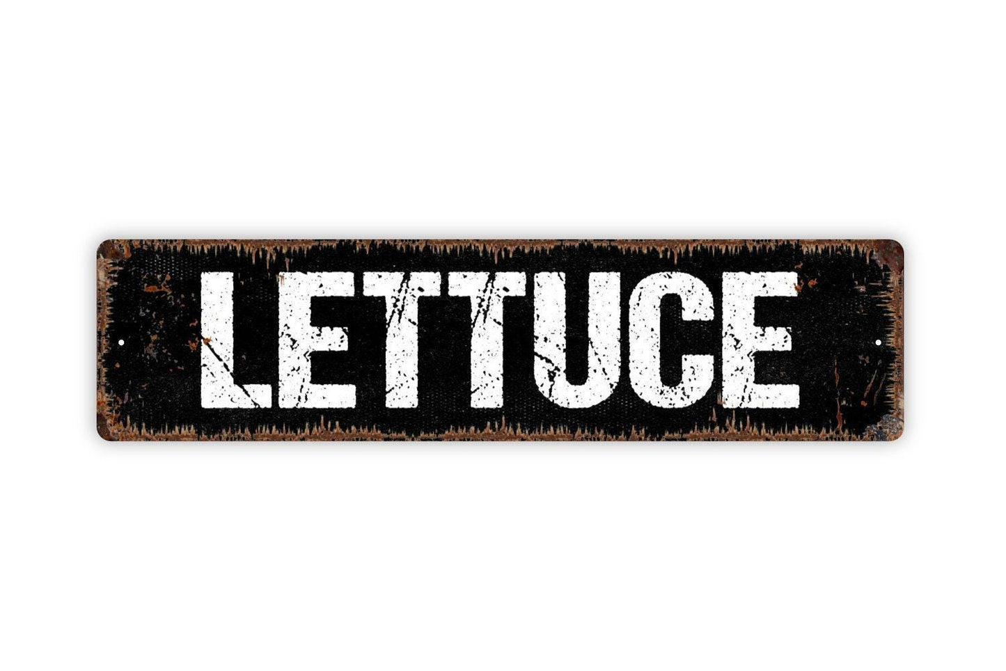 Lettuce Sign - Vegetables Garden Marker Produce Farmers Market Vinyl Sticker Or  Street Metal Sign or Door Name Plate Plaque