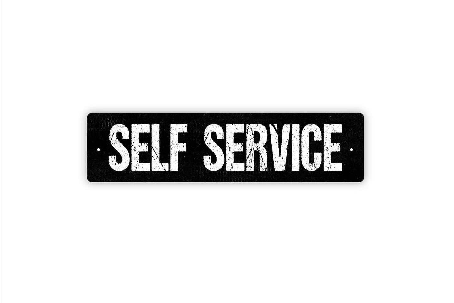 Self Service Sign - Buffet Kitchen Pantry Coffee Guests Bed And Breakfast Vinyl Sticker Or  Street Metal Sign or Door Name Plate Plaque
