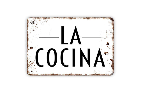 La Cocina Sign - Kitchen Metal Indoor or Outdoor Wall Art