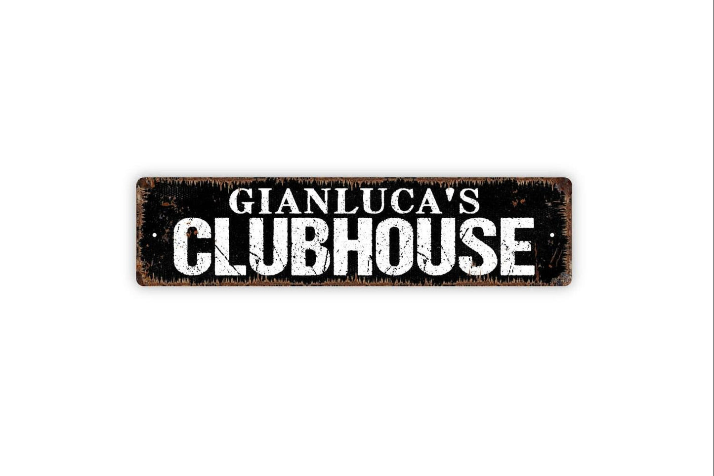 Personalized Clubhouse Sign - Kids Treehouse Fort Man Cave She Shed Vinyl Sticker Or  Street Metal Sign or Door Name Plate Plaque