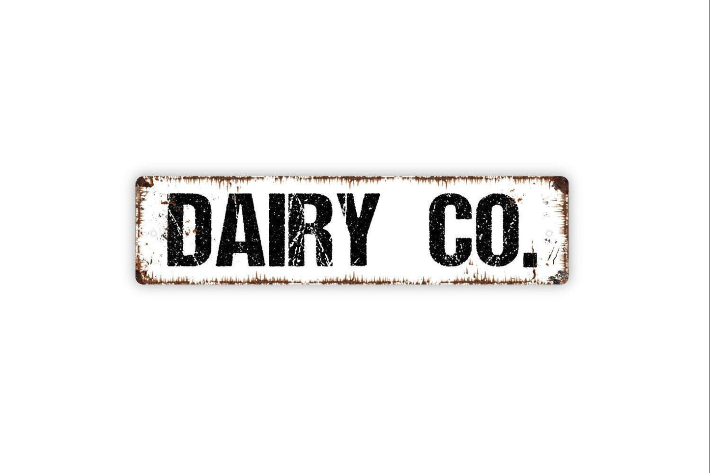 Dairy Company Sign - Farm Farmer Farmhouse Cow Cattle Milk Farm Fresh Vinyl Sticker Or  Street Metal Sign or Door Name Plate Plaque