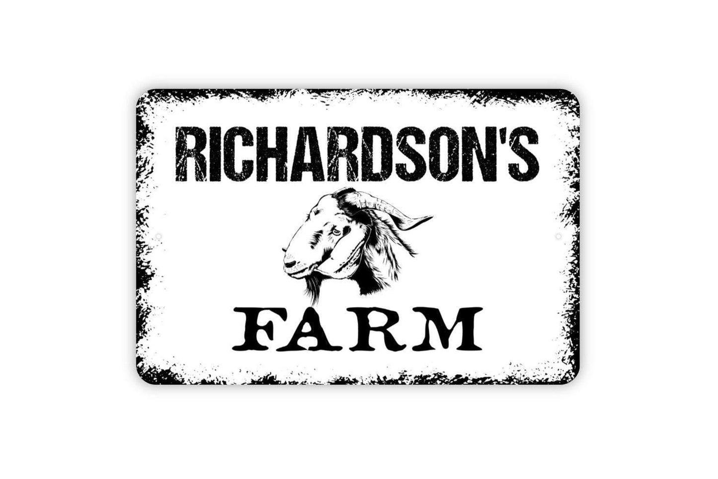 Personalized Goat Farm Sign - Custom Metal Wall Art