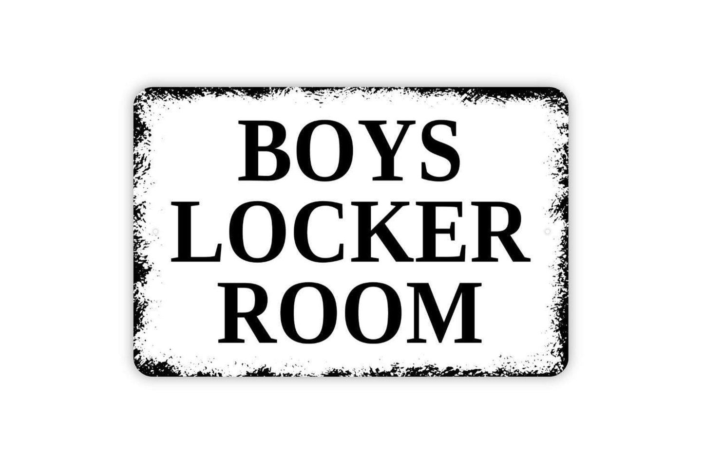 Boys Locker Room Sign | Rustic Sports Room Sign | Custom Metal Sign or Vinyl Sticker | Farmhouse Boys Room Decor | Man Cave Wall Sign