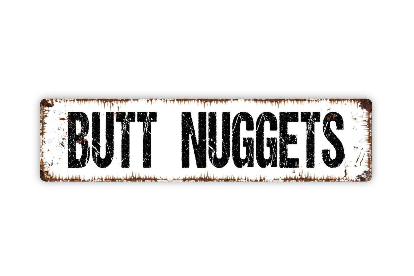 Butt Nuggets Sign - Chicken or Duck Fresh Eggs Sign - Kitchen Vinyl Sticker Or  Custom Metal Street Sign or Door Name Plate Plaque