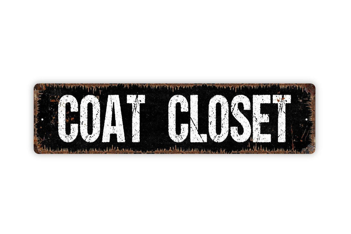 Coat Closet Sign - Vinyl Sticker Or  Street Sign or Door Name Plate Plaque