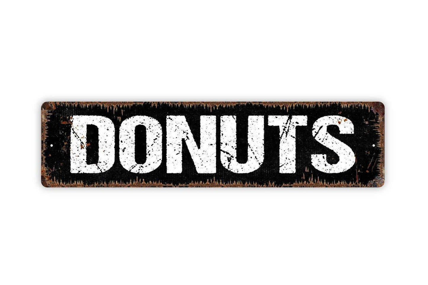 Donuts Sign - Kitchen Pantry Bakery Baked Goods Doughnuts Donut Shop Vinyl Sticker Or  Street Metal Sign or Door Name Plate Plaque