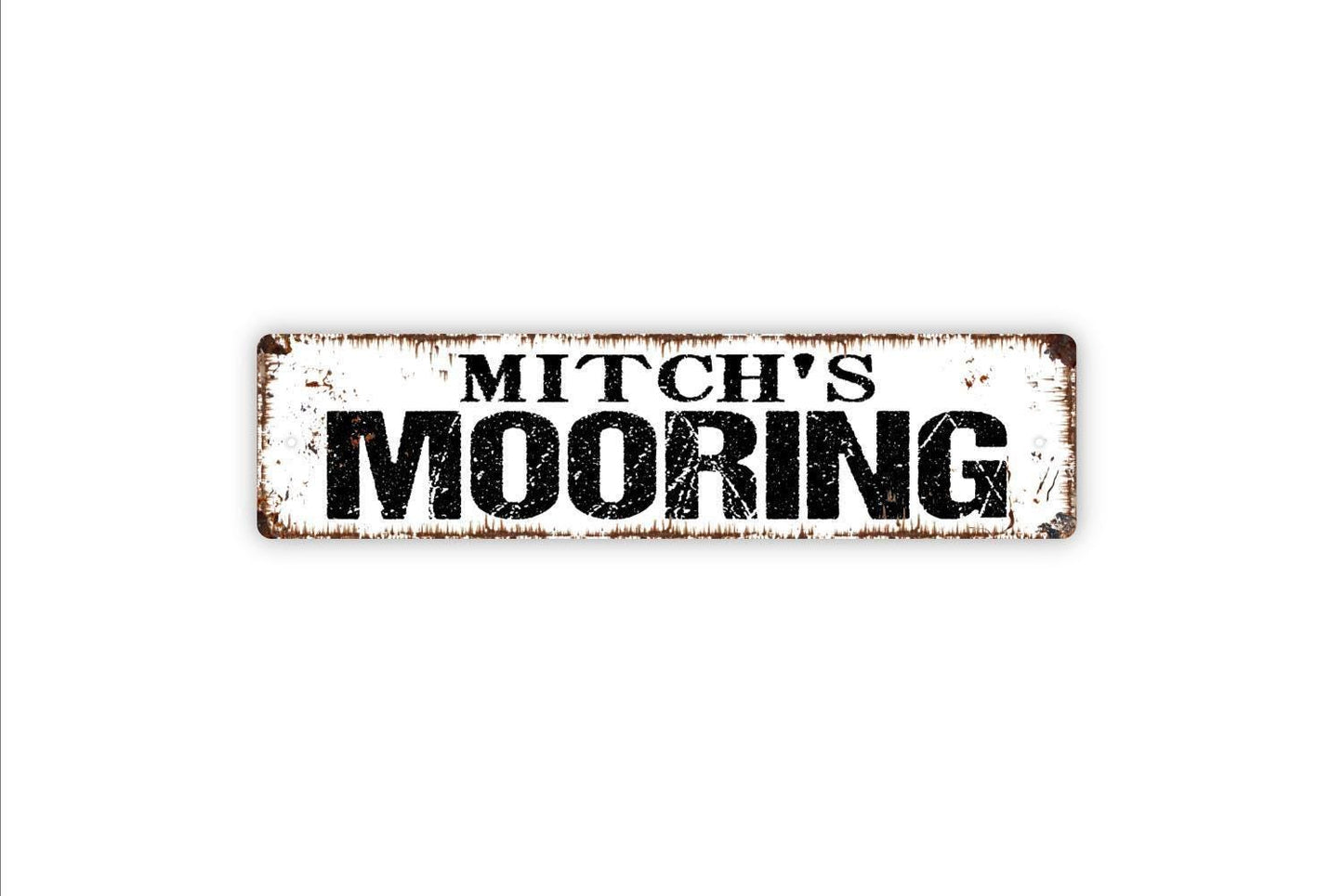 Personalized Mooring Sign, Custom Metal Sign, Vinyl Sticker Or  Street Sign or Door Name Plate Plaque