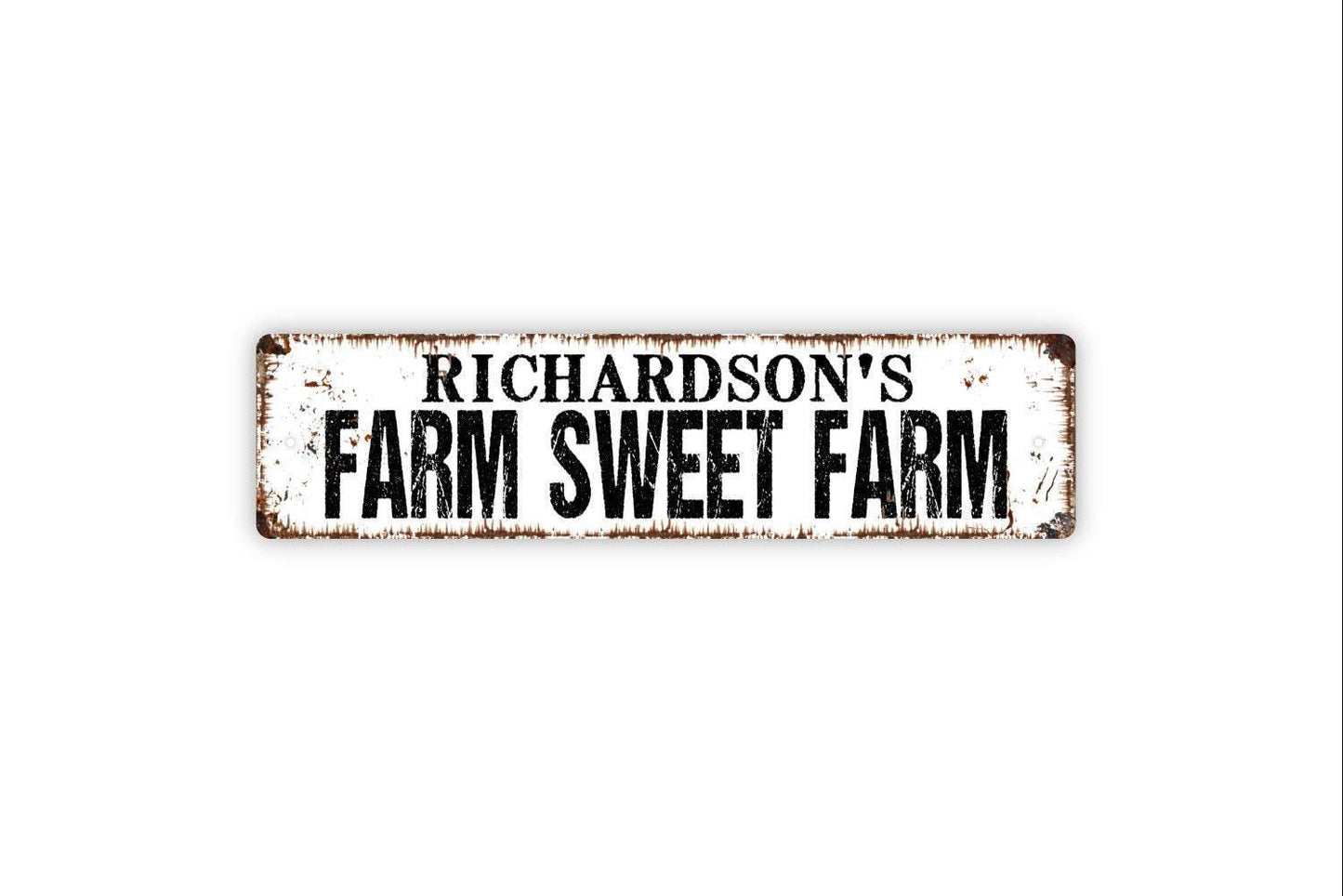 Personalized Farm Sweet Farm Sign, Custom Metal Sign, Vinyl Sticker Or  Street Sign or Door Name Plate Plaque