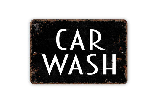 Car Wash Sign, Metal Sign, Farmhouse Contemporary Modern Wall Metal Sign