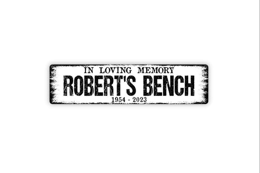 Personalized In Loving Memory Sign, Custom Memorial Metal Sign, Vinyl Sticker Or  Street Sign or Door Name Plate Plaque