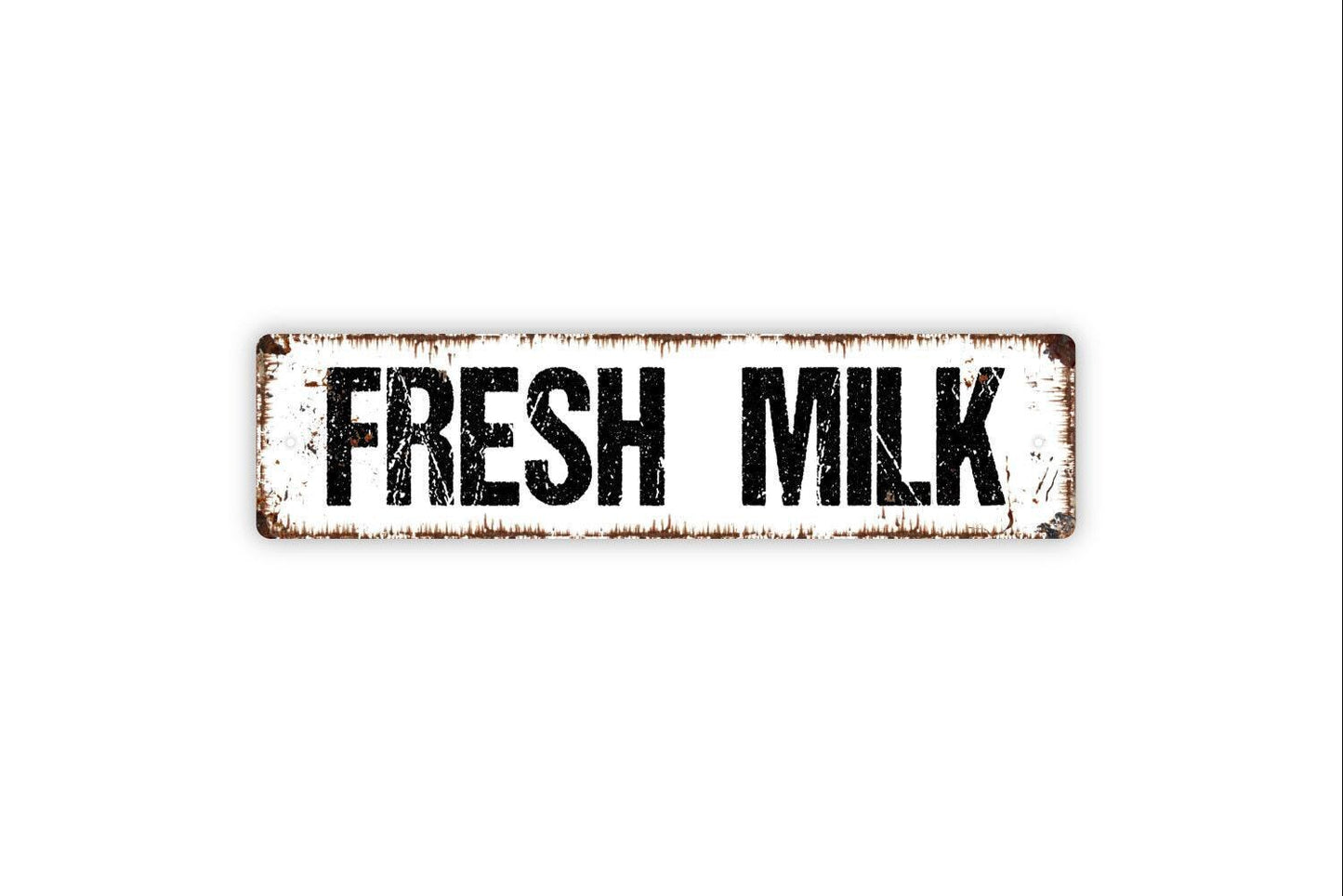 Fresh Milk Sign | Rustic Farmhouse Kitchen Sign | Dairy Barn Decor | Country Home Wall Sign | Metal Sign or Vinyl Sticker