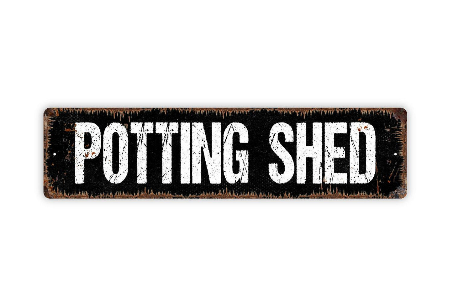 Potting Shed Sign - Vinyl Sticker Or  Metal Street Sign or Door Name Plate Plaque