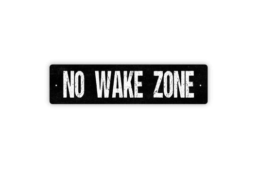 No Wake Zone Sign - Boat Lake River Ocean Sea Port Dock Vinyl Sticker Or  Street Metal Sign or Door Name Plate Plaque
