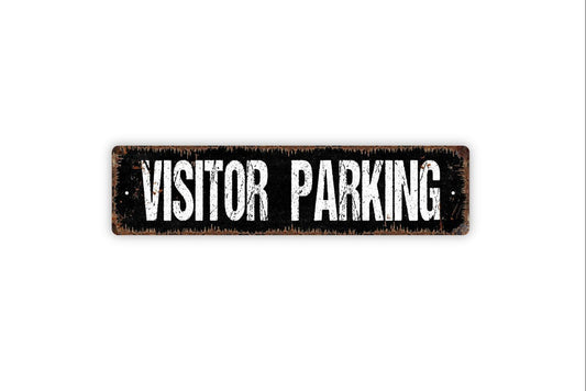 Visitor Parking Sign - Reserved For VIPs Guests Owner Parking Only Vinyl Sticker Or  Street Metal Sign or Door Name Plate Plaque