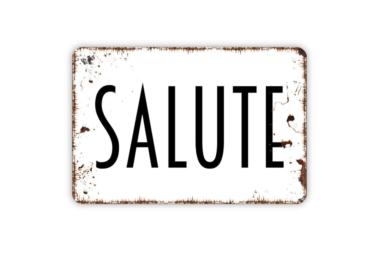 Salute Sign | Italian Cheers Bar or Kitchen Wall Sign | Wine Cellar or Dining Room Décor Metal Salute Sign or Vinyl Sticker Gift for Home