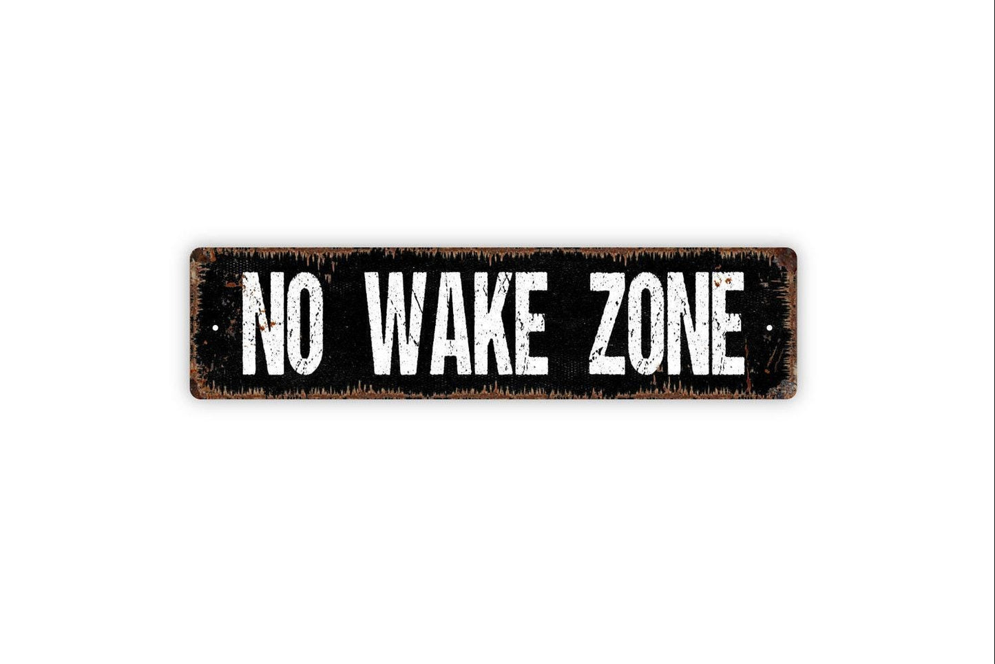 No Wake Zone Sign - Boat Lake River Ocean Sea Port Dock Vinyl Sticker Or  Street Metal Sign or Door Name Plate Plaque