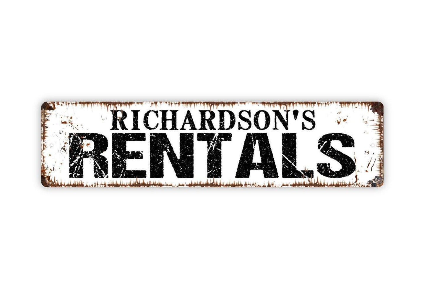 Personalized Rentals Sign, Custom Metal Sign, Vinyl Sticker Or  Street Sign or Door Name Plate Plaque