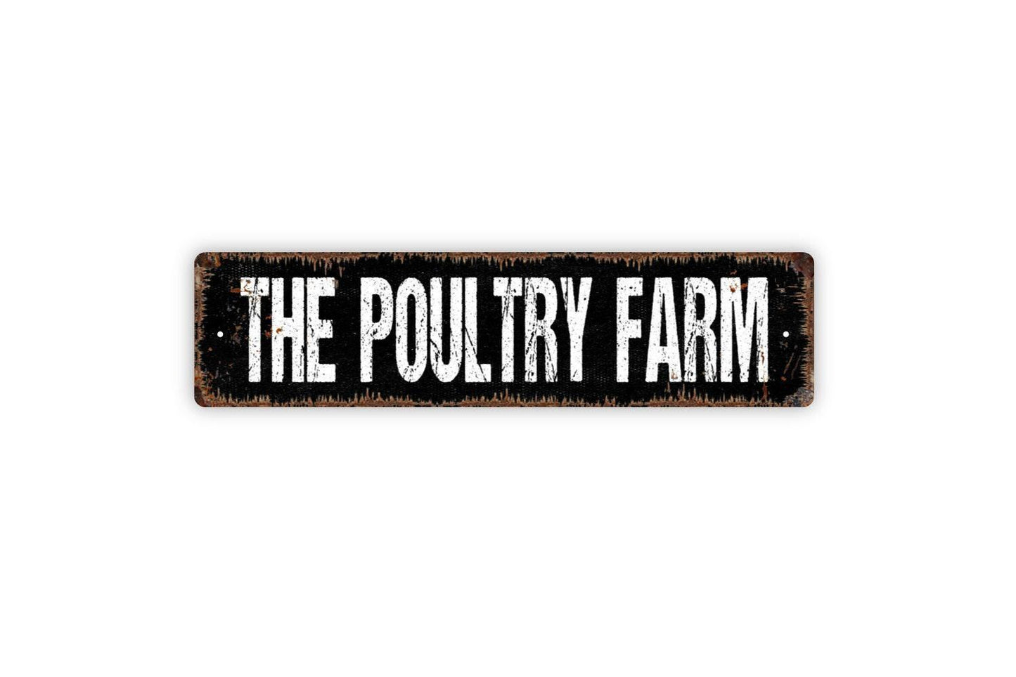 The Poultry Farm Sign – Chicken Coop Barnyard Wall Decor – Farm Fresh Eggs Market Stand Sign – Country Farmhouse Metal Sign or Sticker