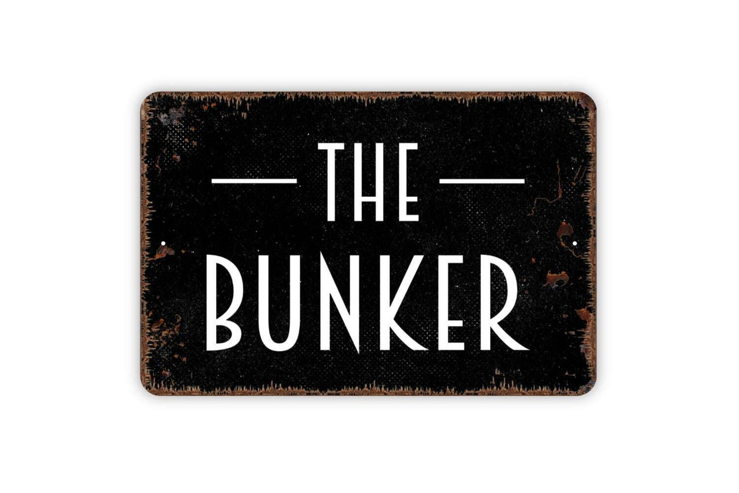 The Bunker Sign | Rustic Wall Decor | Metal Sign or Vinyl Sticker for Man Caves, Game Rooms, Bars, Cabins, or Home Retreats