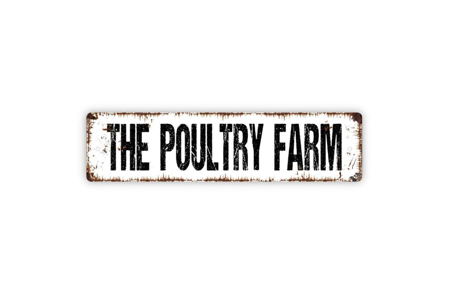 The Poultry Farm Sign – Chicken Coop Barnyard Wall Decor – Farm Fresh Eggs Market Stand Sign – Country Farmhouse Metal Sign or Sticker