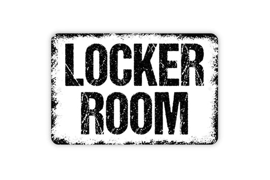 Locker Room Sign - Metal Indoor or Outdoor Wall Art