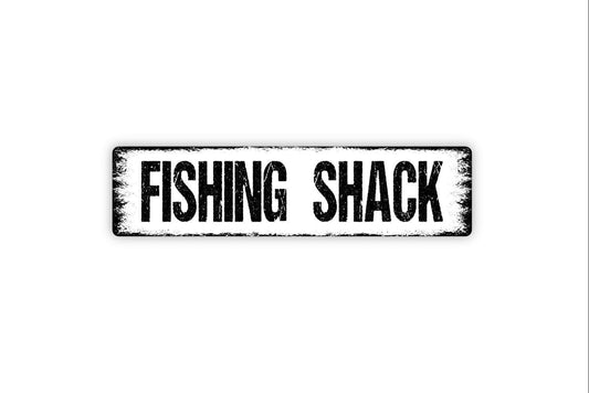 Fishing Shack Sign - Fisherman's Camp Bait And Tackle Shop Vinyl Sticker Or  Street Metal Sign or Door Name Plate Plaque