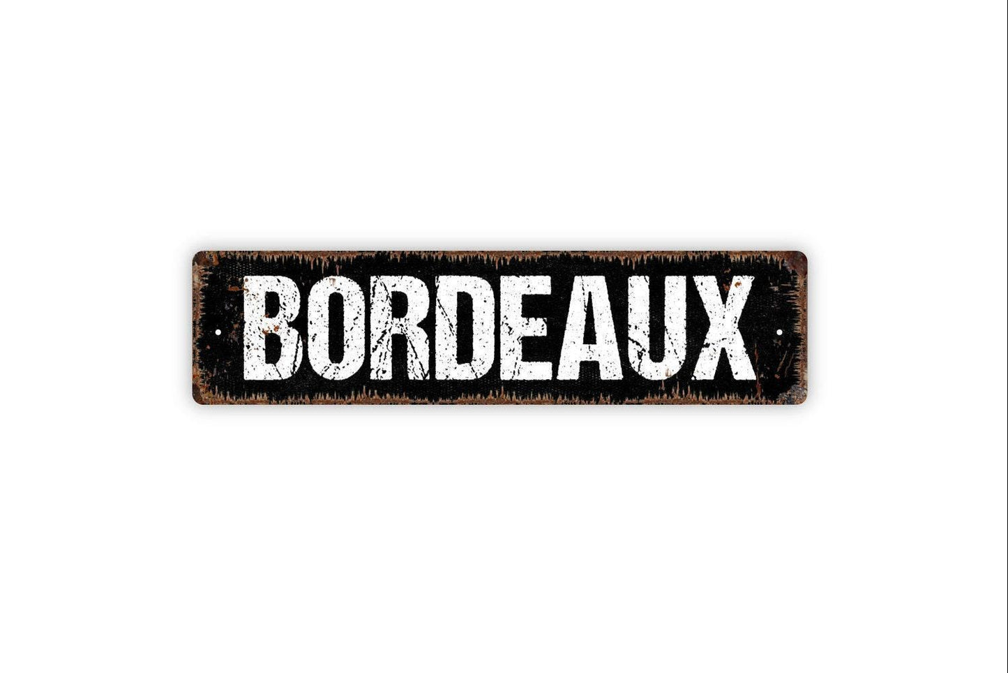 Bordeaux Sign | Rustic Wine Wall Sign for Kitchen, Bar, Vineyard, or Winery | Farmhouse Style Metal Sign or Vinyl Sticker Wine Lover Décor