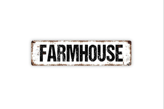 Farmhouse Sign Metal or Vinyl Sticker | Rustic Country Home Decor | Farmhouse Kitchen Sign | Rustic Family Sticker | Country Living Art