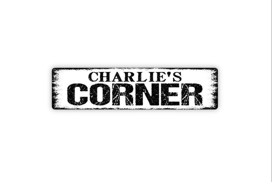 Personalized Corner Sign, Custom Metal Sign, Vinyl Sticker Or  Street Sign or Door Name Plate Plaque
