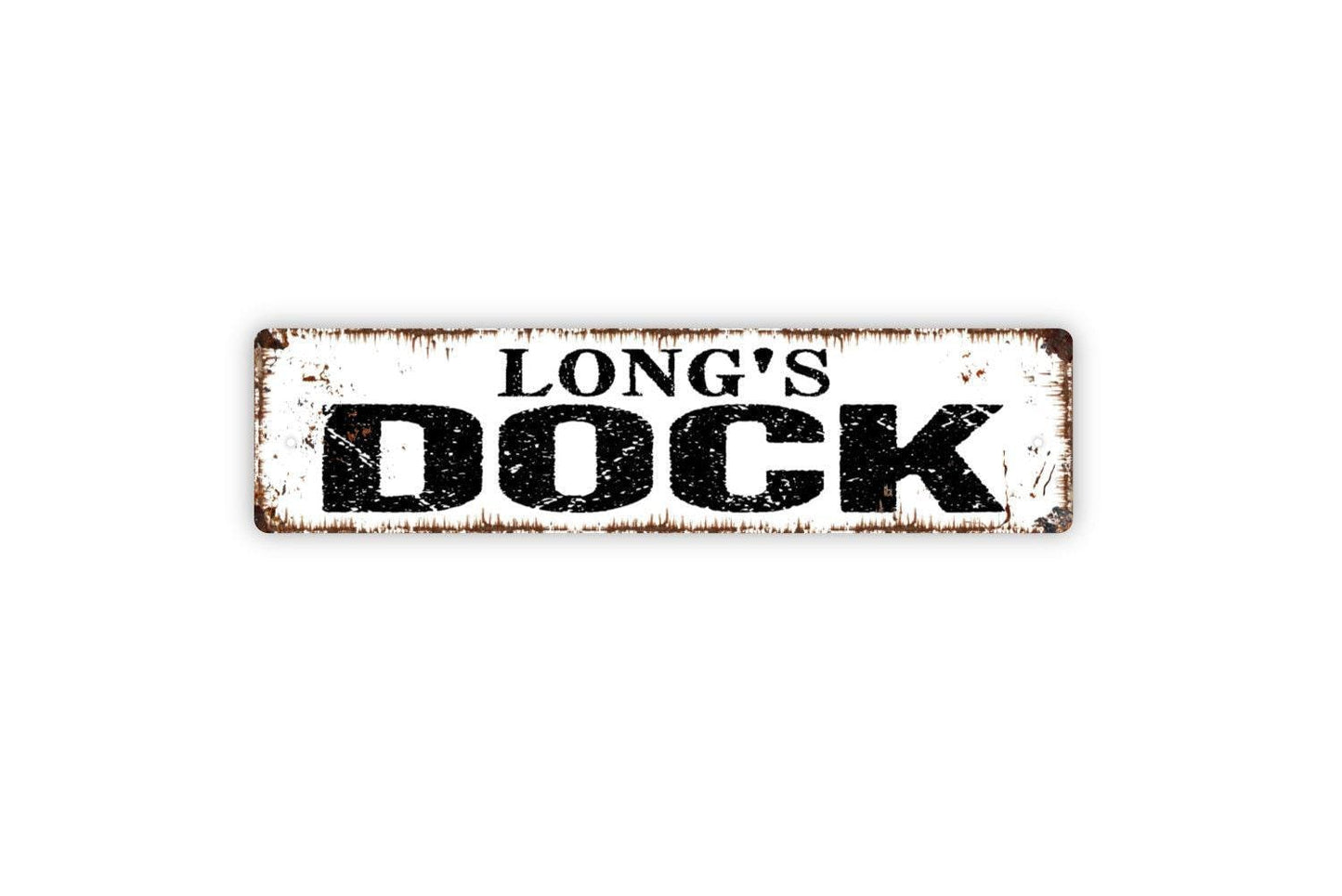 Personalized Dock Sign, Custom Metal Sign, Vinyl Sticker Or  Street Sign or Door Name Plate Plaque