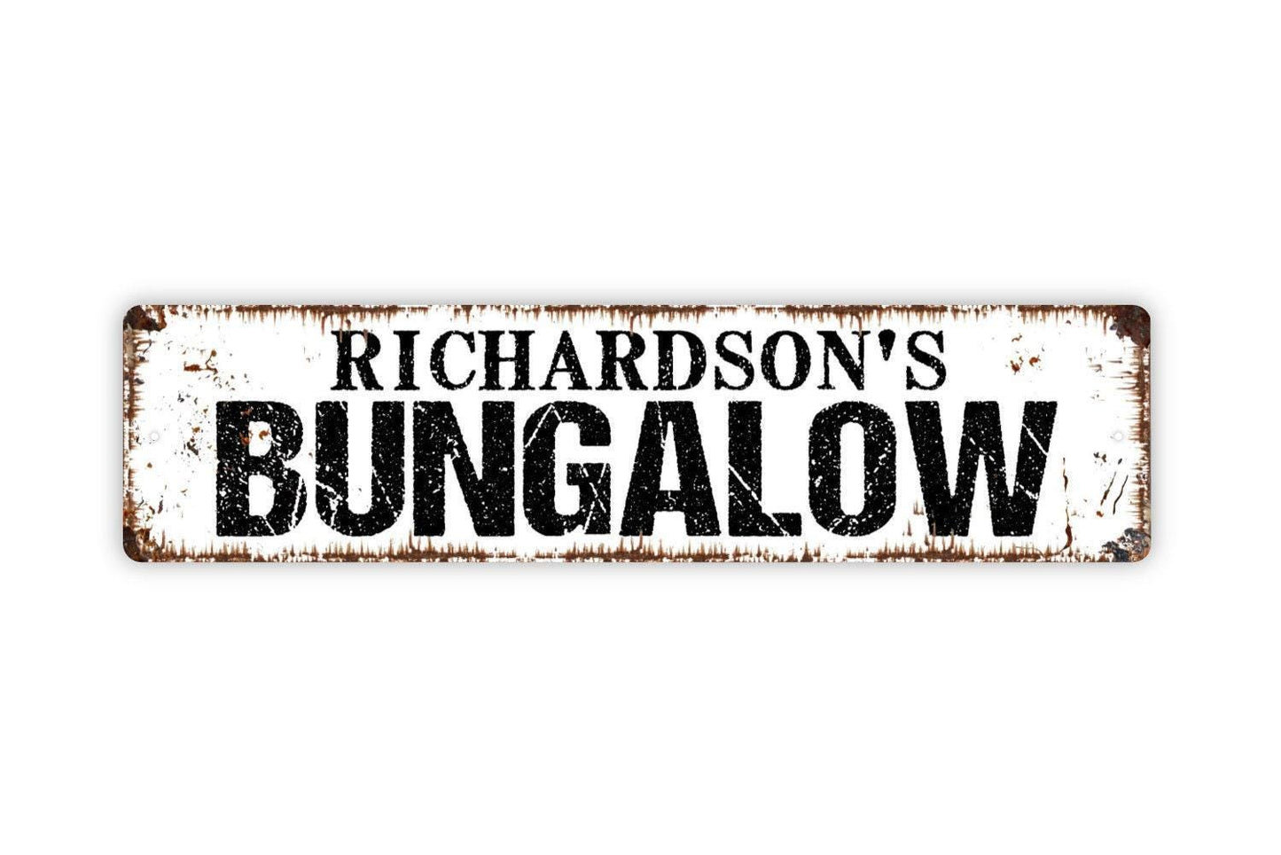 Personalized Bungalow Sign, Custom Metal Sign, Vinyl Sticker Or  Street Sign or Door Name Plate Plaque
