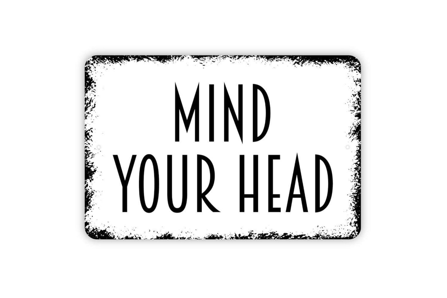Mind Your Head Sign – Safety Warning Wall Sign – Workplace or School Caution Sign – Metal Sign or Vinyl Sticker