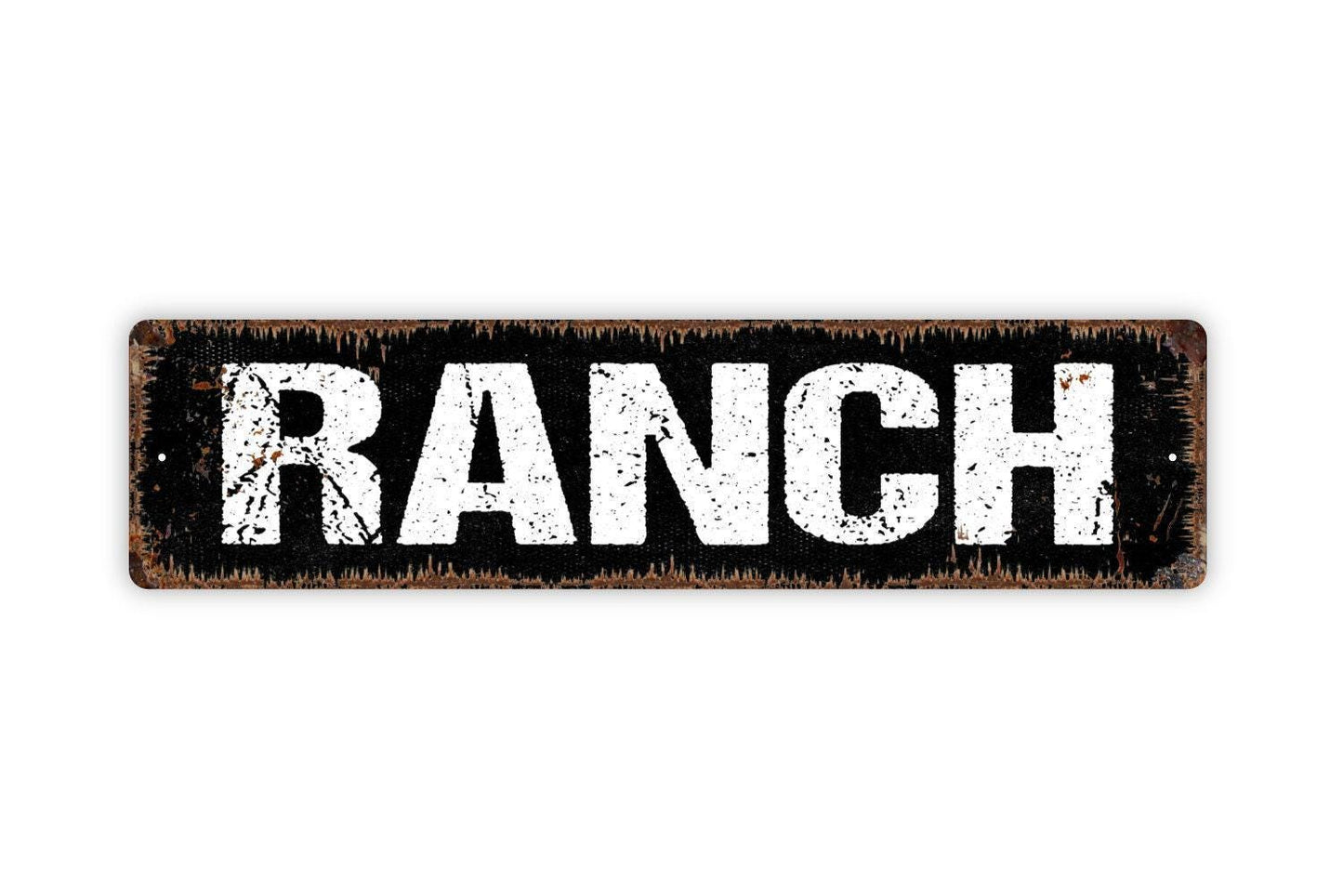 Ranch Metal Sign - Farm Farmhouse Vinyl Sticker Or  Street Metal Sign or Door Name Plate Plaque