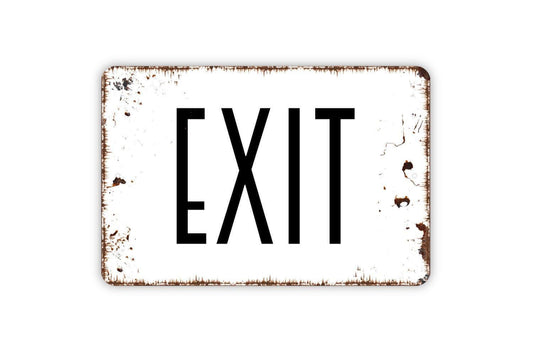 Exit Sign - Metal Indoor or Outdoor Directional Wall Art