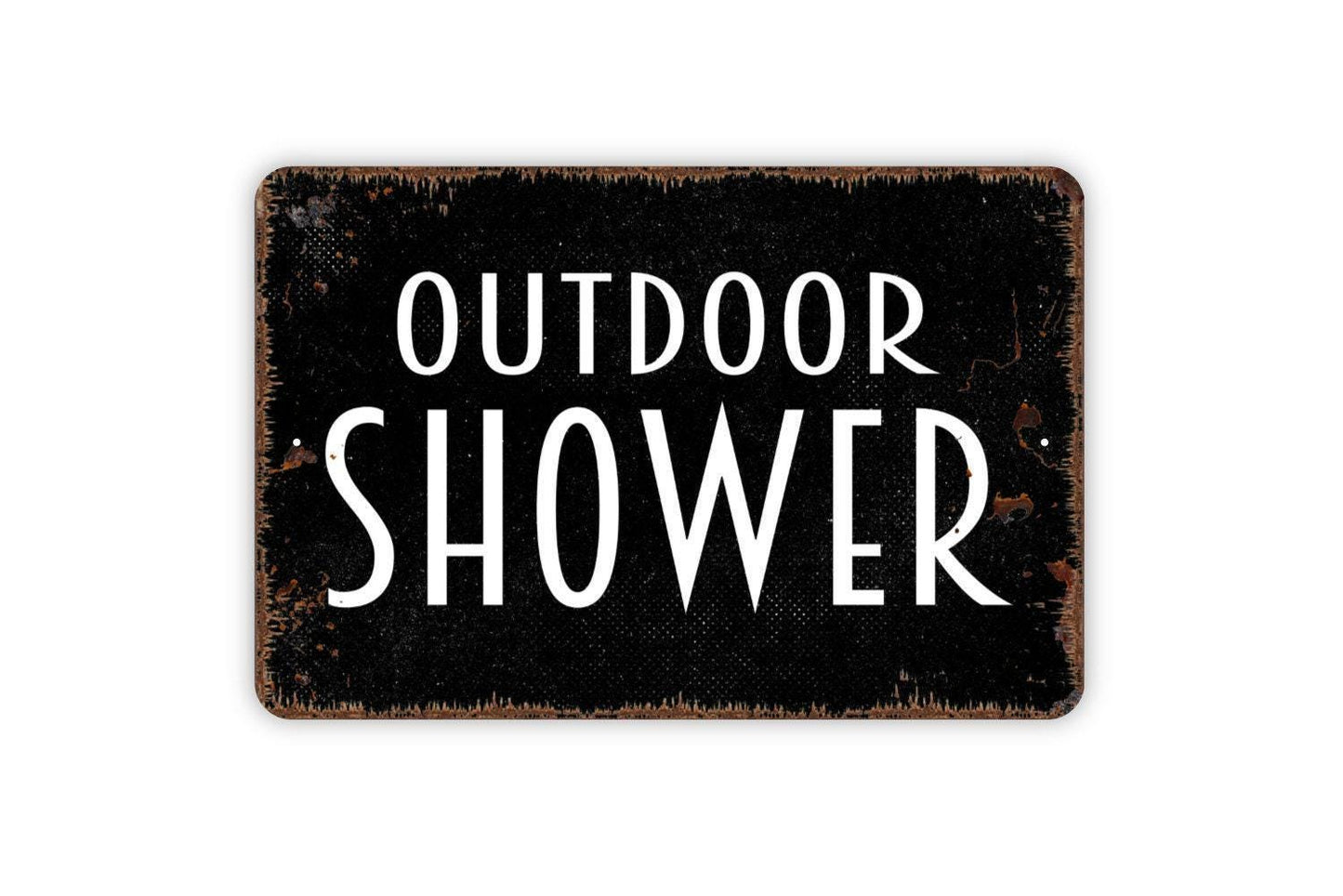 Outdoor Shower Sign - Swimming Pool Metal Indoor or Outdoor Wall Art
