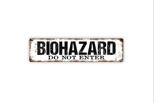Biohazard Do Not Enter Sign | Safety Warning for Labs, Workshops, Restricted Areas | Funny Bathroom | Metal Biohazard Sign or Vinyl Sticker