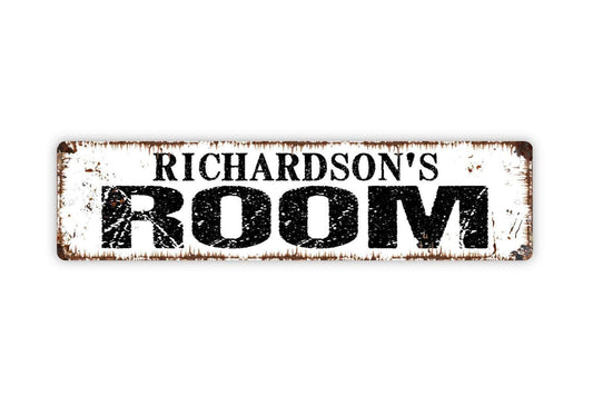 Personalized Room Sign, Custom Metal Sign, Vinyl Sticker Or  Street Sign or Door Name Plate Plaque