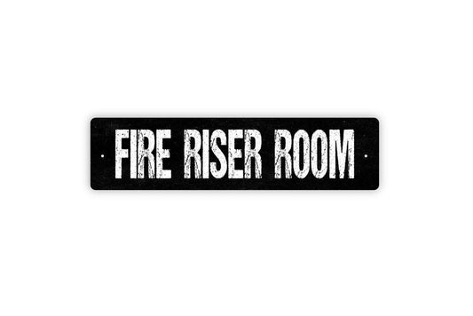 Fire Riser Room Sign - Emergency Fire Alarm Extinguisher Vinyl Sticker Or  Street Metal Sign or Door Name Plate Plaque