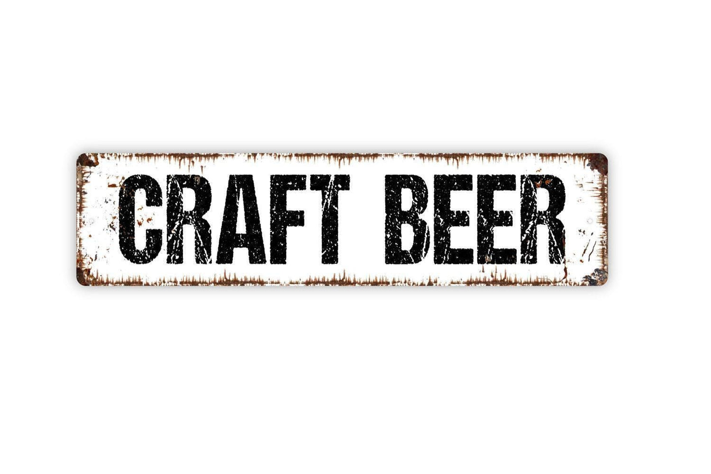 Craft Beer Sign – Rustic Bar Wall Decor – Home Bar or Pub Sign – Beer Lover Wall Art – Metal Sign or Vinyl Sticker