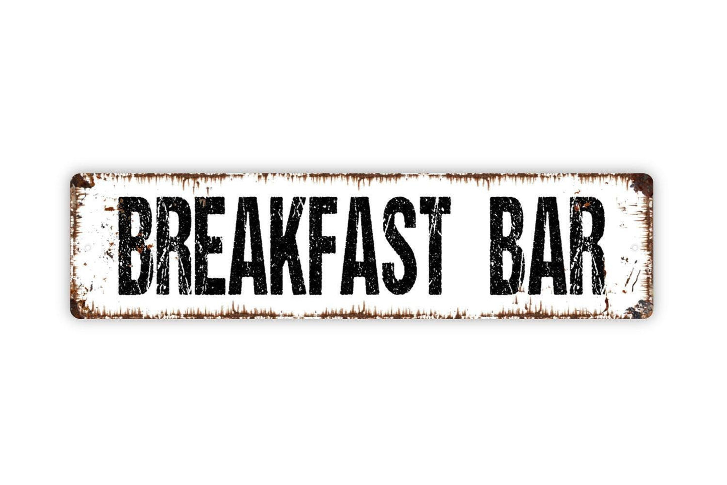 Breakfast Bar Sign - Pantry Kitchen Vinyl Sticker Or  Metal Street Sign or Door Name Plate Plaque