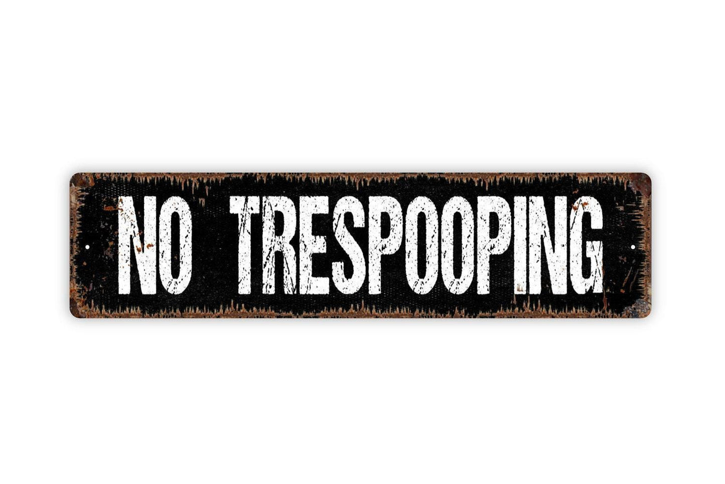 No Trespooping Sign | Funny Dog Poop Yard Sign | Rustic Outdoor Property Sign | Custom Metal Sign or Vinyl Sticker | Pet Waste Reminder