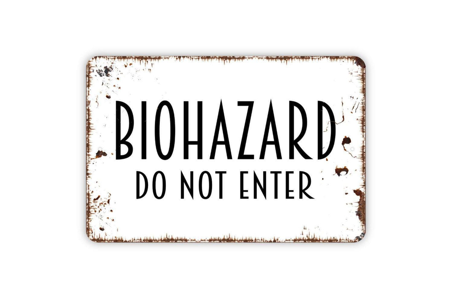 Biohazard Do Not Enter Sign | Safety Warning Wall Decor | Metal Sign or Vinyl Sticker for Lab Medical Facility Workplace