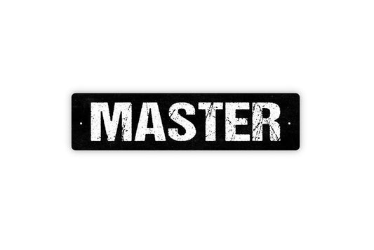 Master Sign - Bedroom Suite Owner Primary Bed And Breakfast Vacation Rental Vinyl Sticker Or  Street Metal Sign or Door Name Plate Plaque