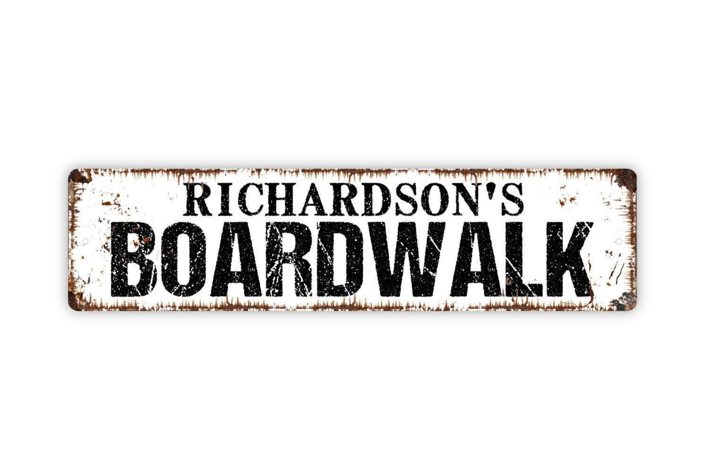 Personalized Boardwalk Sign, Custom Metal Sign, Vinyl Sticker Or  Street Sign or Door Name Plate Plaque