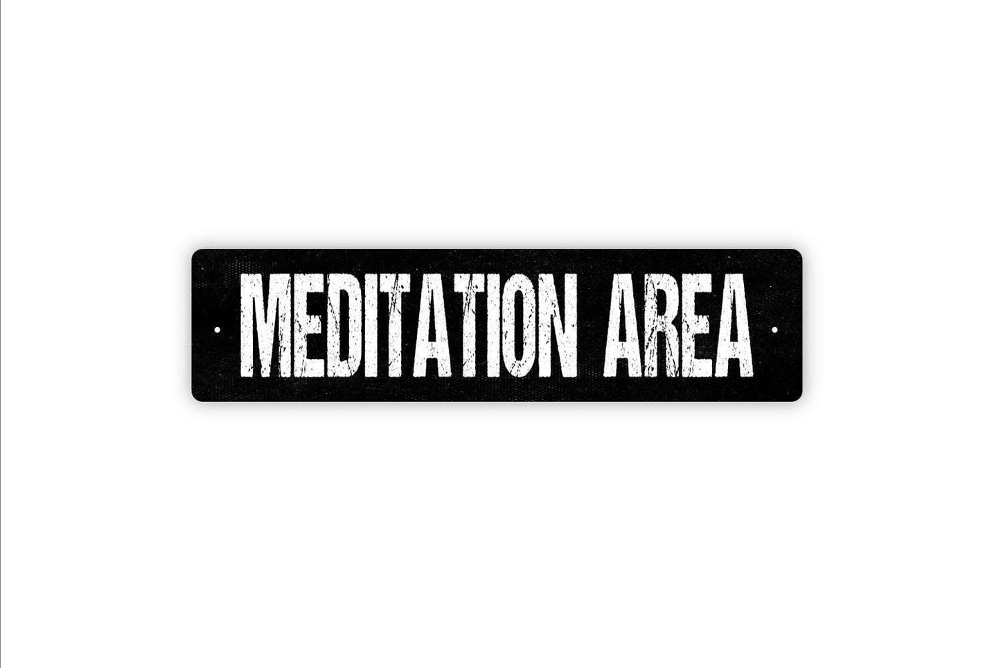 Meditation Area Sign - Zen Relax Read Quiet Zone Meditate Therapy Vinyl Sticker Or  Street Metal Sign or Door Name Plate Plaque